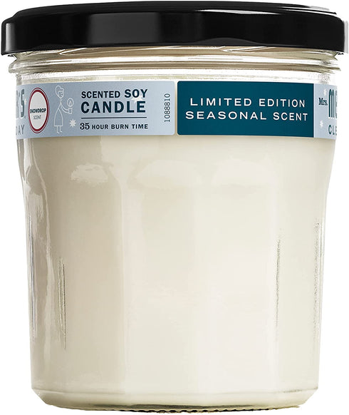 Mrs. Meyer's Scented Soy Aromatherapy Candle, 35 Hour Burn Time, Made with Soy Wax and Essential Oils, Limited Edition Snowdrop Scent, 7.2 oz - Pack of 2