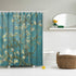 IcosaMro Van Gogh Shower Curtain for Bathroom with Hooks, Almond Blossom Flowers Decorative Long Cloth Fabric Shower Curtain Bath Decorations - 71Wx72L, Green