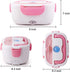 INVODA Electric Lunch Box Food Warmer Portable Lunch Heater 110V with Removable Container and Spoon Food Grade Material (Pink)