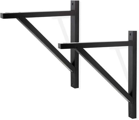 Rustic State Set of 2 Wall Mount Wood Bracket Scone Pendant Lamp Kit for DYI Project (Black)