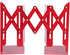 Homend Bookends Metal Iron Adjustable Books Holder Stand Desk Heavy Duty Nonskid Bookend (Red, Large)