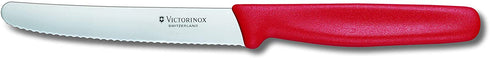 Victorinox Pillow Packs 4 3¼" Paring Red 4.5 Inch Swiss Classic Utility Knife with Round Tip, 8.66 x 0.83 x 0.47 inches