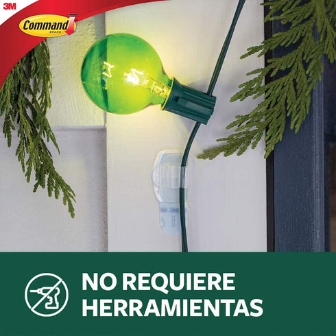 Command Outdoor Light Clips, 16 clips, 20 strips, Water-Resistant Adhesive (17017CLR-AWES)