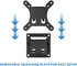 Mount-It! Small TV Monitor Wall Mount | RV TV Mount | Quick Release | Fits 13 15 17 19 20 21.5 24 25 27 32 Inch Screens | 75 100 VESA Compatible | Low-Profile Slim Design | 30lb Capacity