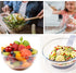 HUSANMP Clear Tempered Glass Mixing Bowl with Lid (Microwave and Dishwasher Safe) (2 quart)