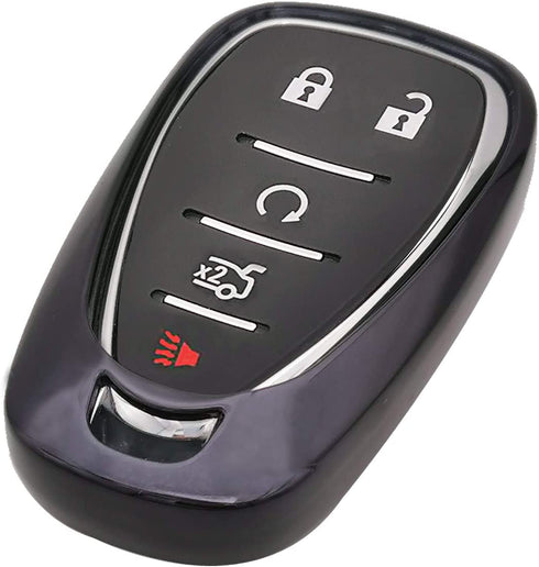 Black TPU Key Fob Cover Case Remote Holder Protector for Chevrolet 2016 2017 2018 2019 2020 2021 Chevy Malibu Camaro Cruze Traverse Sonic Volt Bolt Equinox