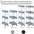 NOTHEIA Storage Cart 3-Tier, Bathroom Organization Slide Out Cart, Laundry Organization and Storage Utility Cart, Snack Cart with Wheels Thin Space Solutions, Grey