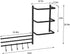 Towel Rack Holder&Organizer,Wall Mounted Metal Bathroom Towel Bar with 3 Swivel Arms 5 S-Hooks for Storage of Towels, Washcloths, Hand Towels