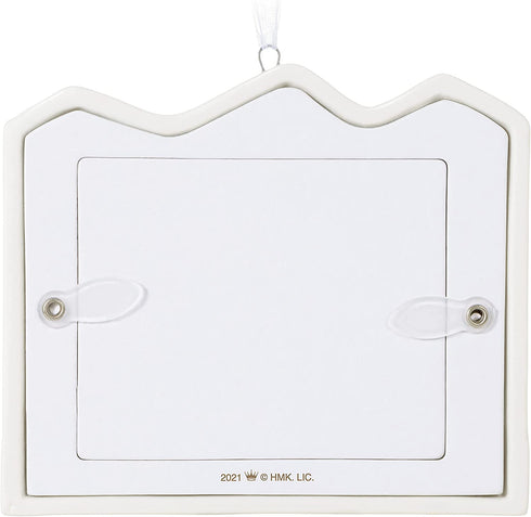 Hallmark Keepsake Christmas Ornament 2021 Year-Dated, On Mountain Time Photo Frame, Porcelain