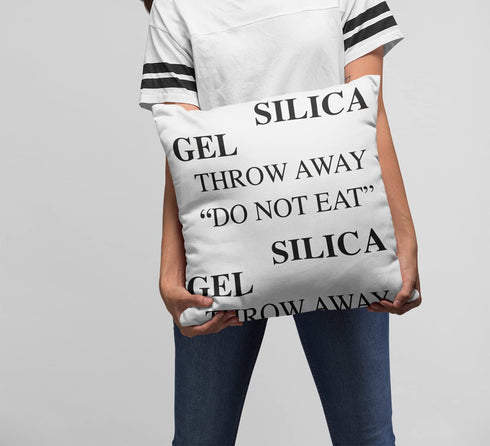 Silica Gel Throw Pillowcases, Lightweight Super Soft Easy Care Pillowcases - 2-Pack, Funny Square Throw Pillow Cover, 16"X16" Decorative Pillowcase Funny Decor Case with Hidden Zipper