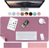 Weelth Multifunctional Office Desk Pad, 35.4" x 17" Waterproof Desk Pad Protector PU Leather Dual-Sided Desk Writing Pad for Office/Home (Purple/Pink, 35.4" x 17")