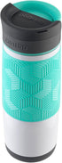 Contigo AUTOSEAL Transit Stainless Steel Travel Mug, 16 oz, Polar White with Grayed Jade Lid Accent