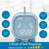 Kids Alarm Clock with Dinosaur, Digital Alarm Clock for Kids Bedroom, Cute Bedside Clock Children's Sleep Trainier, Wake Up Light and Night Light with USB for Boys Girls Birthday Gifts. (Blue)