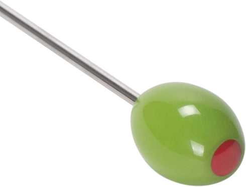 Cork Pops Stainless Steel Green Olive 6 Inch Cocktail Pick Set of 6