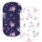 TILLYOU Silky Soft Breathable Bassinet Sheets Fitted for Baby Boy Girl, Compatible with Brands’ Basinette Bedside Co-Sleeper Lounger Cradle Oval Rectangle Hourglass Mattress, 2-Pack Floral Flowers