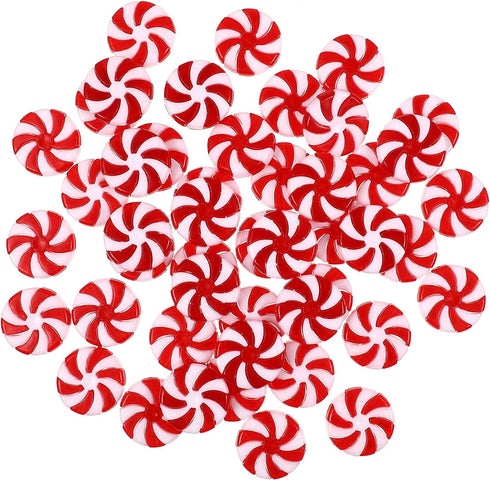 KESYOO 50pcs Christmas Candy Cane Christmas Tree Hanging Peppermint Ornaments for Holiday Decoration Party Favors 25mm