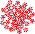 KESYOO 50pcs Christmas Candy Cane Christmas Tree Hanging Peppermint Ornaments for Holiday Decoration Party Favors 25mm