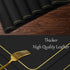 Black Faux Leather Placemats Set of 4, Waterproof Wipeable Washable Indoor Placemats for Dining Table Home Kitchen Dinner, Elegant Rectangle Placemats, Easy Clean Table Mats Set of 4 by WEHVKEI