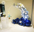 Wecepar 168pcs DIY Balloons Garland with Night Blue Macaron Blue Metallic Sliver Grey Balloon Arch Garland For Jungle Safari Theme Party Woodland , Weddings , Birthday Parties , Baby shower Party Decorations
