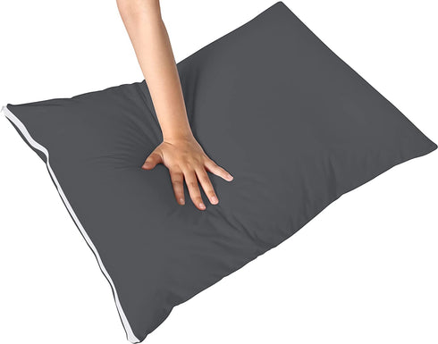 Utopia Bedding Waterproof Pillow Protector Zippered Pillow Encasement Jersey - 20 x 28 Inches - (Pack of 2, Queen, Grey)