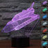 3D Illusion Night Light Space Shuttle 7 Color Change Touch Switch USB Powered LED Desk Lamp Christmas Thanksgiving Decor