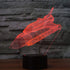 3D Illusion Night Light Space Shuttle 7 Color Change Touch Switch USB Powered LED Desk Lamp Christmas Thanksgiving Decor