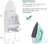 DOUBLE 2 C Iron Board Hanger Wall Mount, Electric Iron Board Holder and Ironing Board Storage Organizer Shelf with Removable Hooks for Laundry Room - for Max 5.3 inch Width