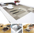 McIvan Elegant Modern Fall Table Runners with Tassels for Dining Table Tea Coffee Table (6 Place Mat+1 Table Runner, Grey)