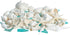 Nautical Crush Trading Sea Shells | Real Mixed Beach Seashells with Real Starfish & Caribbean Blue Sea Glass | White Decorative Seashell D©cor & Blue Seaglass Pieces | Seashell Wedding (1 Pack)