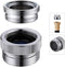 Brass Garden Hose Adapter with Aerator, Kitchen Sink Faucet Adapter to Garden Hose for Female 55/64-Inch to Male 3/4-Inch, Polished Chrome