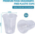 100 Pack 16OZ Clear Plastic Cups, Cold Party Drinking Cups, Clear Disposable Cups Fruit/Ice Cream/Cupcake/Iced Cold Drinks