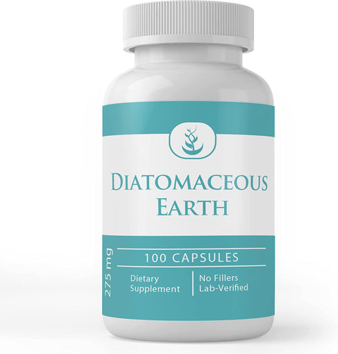 Pure Original Ingredients Diatomaceous Earth, (100 Capsules) Pure, No Additives Or Fillers, Lab Verified