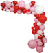 Women's Day Party Balloons Arch and Garland, 110 PCS Valentines Color Red Pink White Balloons 18" 12" 5" Red Heart Mylar Balloons for Valentines Wedding Engagement Party Supplies