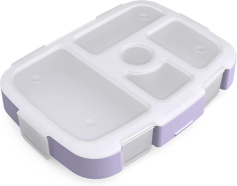 Bentgo® Kids Prints Tray with Transparent Cover - Reusable, BPA-Free, 5-Compartment Meal Prep Container with Built-In Portion Control for Healthy Meals At Home & On the Go (Unicorn)