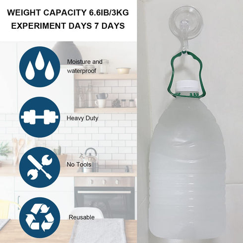 Starkitchen 4 Packs Reusable Heavy Duty Vacuum Suction Cup Hooks for Shower Bathroom Kitchen Glass Door Window Christmas Wreath