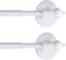 H.VERSAILTEX 2 Pack Magnetic Curtain Rods Multi-Use Adjustable Petite Cafe Sidelight Magnetic Rods Tool Free for Iron and Steel Place (16"-28", White)