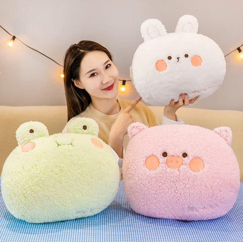 Wgxzyq Frog Plushie Pillow, Frog Stuffed Animal Plush Toy, Birthday Xmas Valentine's Day Gift for Kids Boys Girls (Green, 14inch)