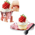 Cupcake Liners with Dome Lids 100Pack,Free-Air 3.5Oz Mini Foil Baking Cups Muffin Liners,Disposable Muffin Tin Cupcake Cups for Individual Bakery Wedding Birthday Party, with Spoons-Rose gold