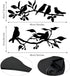 Hotop 2 Pieces Birds on Branch Metal Wall Art Decor Bird Silhouette Sculpture Black Leaves with Birds Metal Ornament Hanging Sign for Home Garden Office Living Room Indoor Outdoor Decorations