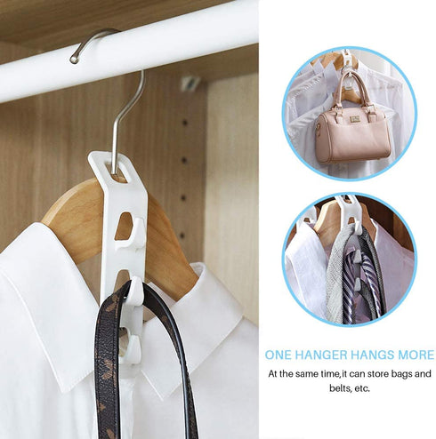 Cascading Clothes Hanger Hooks,Space Saving Series Multi-Function Multi-Layer Cabinet Clothes Connection Folding Storage Clothes Rack Hanger Household Strong Load-Bearing Closet Hook (20pcs)