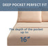 wavveUziz Bed Sheet Set Super Soft 100% Microfiber Sheet 1800 Brushed Microfiber Embroidered Full Size Bed Sheets 16-Inch Deep Pocket - 4 Piece, Beige