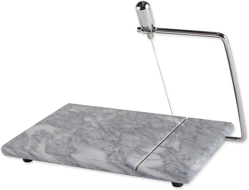 RSVP International Cheese Slicer Cut Cheese, Meats & Other Appetizers, 10.25x9.5x1", Gray Marble