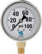 Zenport LPG100 Zen-Tek Glycerin Liquid Filled Pressure Gauge, 100 PSI