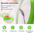 Food Preservation Trays Reusable Food Trays Stackable Food Trays Storage Container with Elastic Lid BPA Free For Refrigerator Keep Food Fresh 2Pcs (Green)