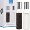 Remedic Premium Stainless Steel Salt and Pepper Grinder Set of 2 Borosilicate Glass Jar - Adjustable Coarseness Ceramic Clear Pepper Spices Shaker - Tall Grinder Mill Set Kitchen Gifts€¦