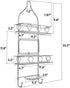 Upgraded! GeekDigg Bathroom Hanging Shower Head Caddy Organizer, Three Tier, Rust Proof Premium Hanger Design With Suction Cups, Hooks, Bath Room Caddies Hang on Showers Head, Shower Organizer, Silver
