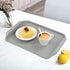 Ramddy Plastic Fast Food Trays for Eating, 4 Packs(Grey and Beige)