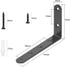 DYWISHKEY 5 InchX3 Inch Corner Brace 16 Pack, Shelf Bracket Heavy Duty Black Steel L Corner Bracket