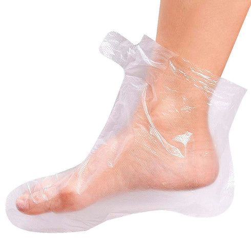 Feet Covers Disposable Moisturizer Socks - 200 Pcs Foot Moisturizing Socks Plastic Socks Pedicure Foot Spa Socks for Women - Feet Wax Paraffin Medicated Socks Wax Feet Care Paraffin Bath Foot Socks