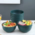 Kyraton Plastic Cereal Bowls 8 Pieces, Unbreakable And Reusable Light Weight Bowl For Rice Noodle Soup Snack Salad Fruit BPA Free Dishwasher Safe (Dark Green)